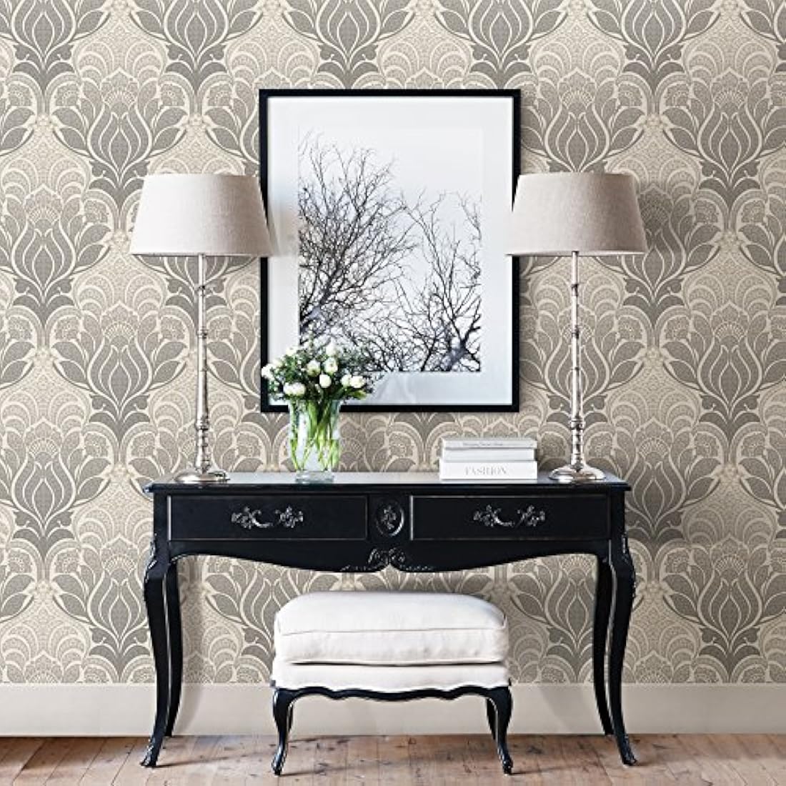 Papel Tapis Carisma Peel and Stick Papel pintado, Gris