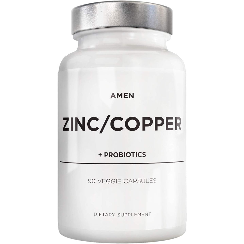 Suplemento de zinc y cobre + probióticos  de zinc de 50 mg