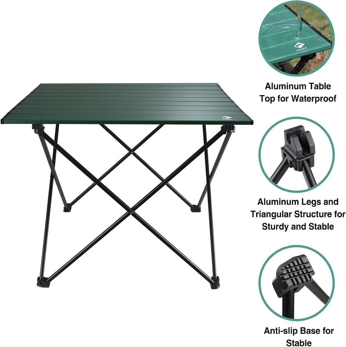 Mesa portátil de camping ultraligera, plegable y con bolsa
