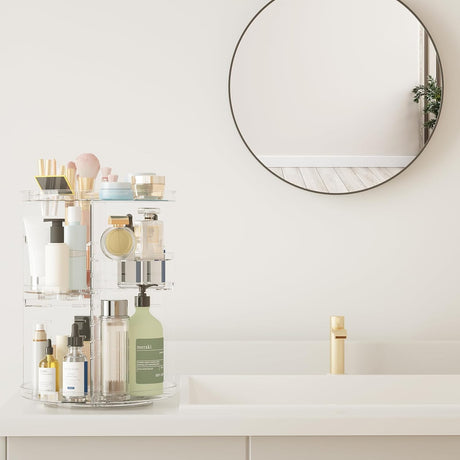 Organizador de maquillaje giratorio Jiavarry