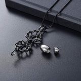 Collar con urna para cenizas negro 0.78 x 0.49