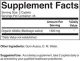 Suplementos Alimenticios Alfalfa orgánica 45 porciones
