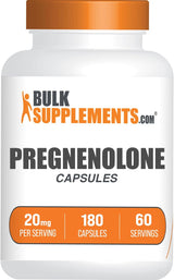 Cápsulas de Pregnenolona 20mg - BulkSupplements, 180 cápsulas