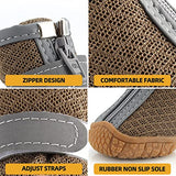 Botines de perro transpirables para senderismo para perros de tamaño pequeño, zapatos de cachorro para pavimento caliente, nieve, 4 unidades