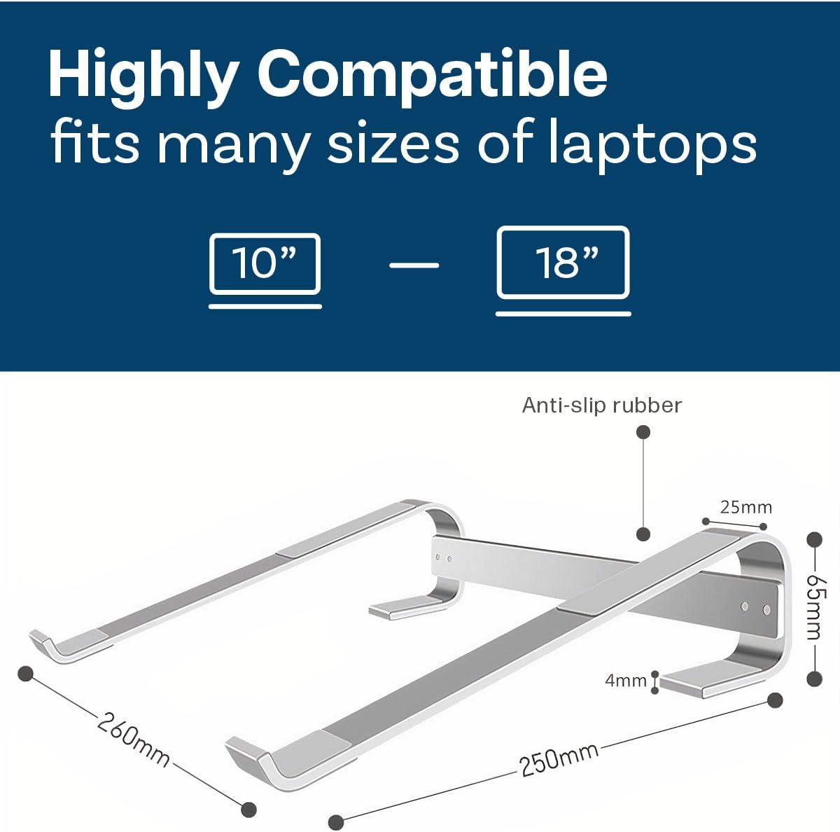 Soporte para laptop portátil para escritorio