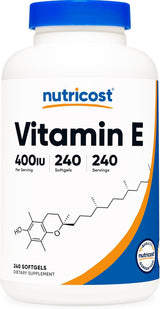 Nutricost Vitamina E 400 IU, 240 cápsulas de gel blando,