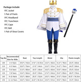 Disfraz de Príncipe Encantador para Niños - Medieval Royal Knight 5-6 Años