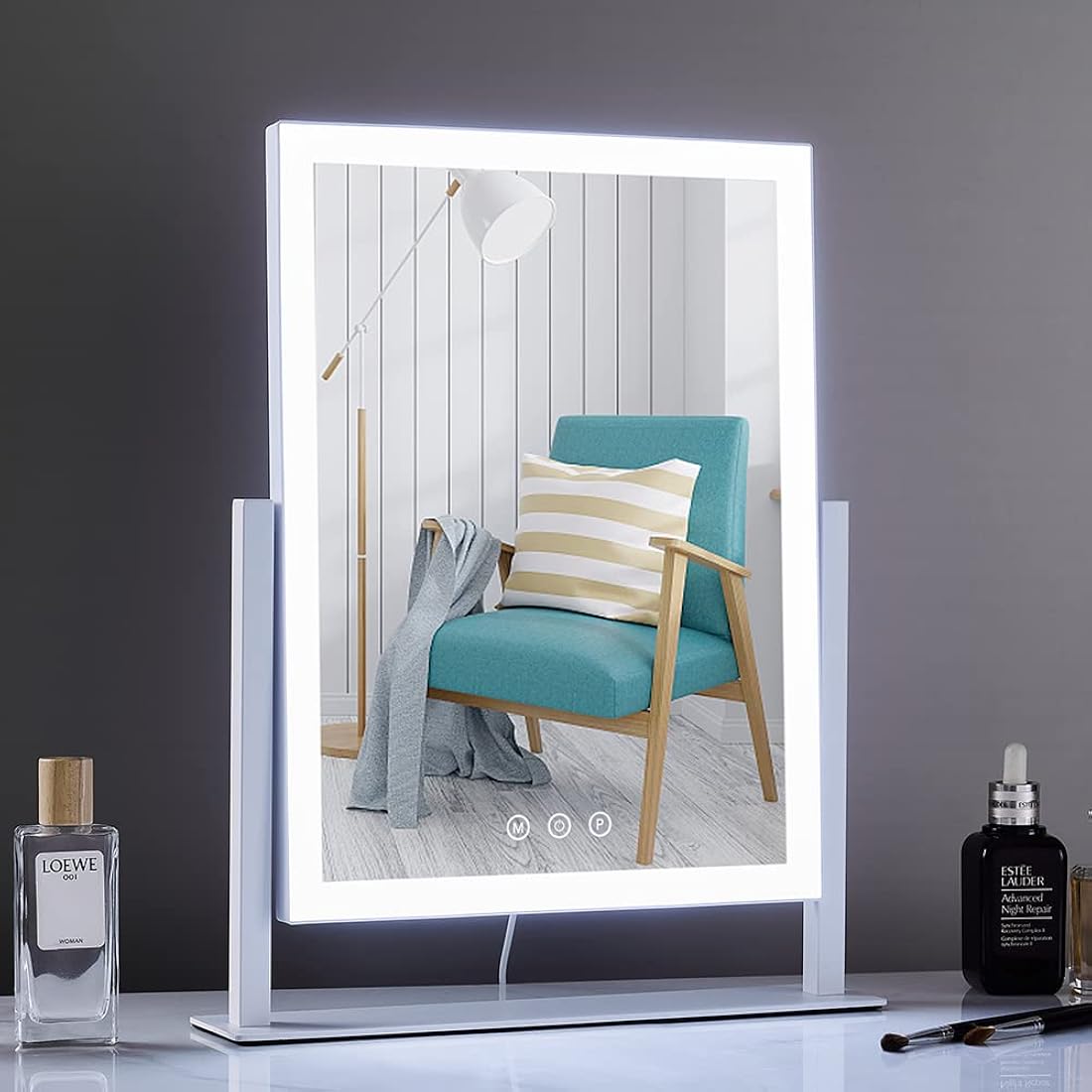 Espejo de maquillaje iluminado con luces tres modos HIEEY