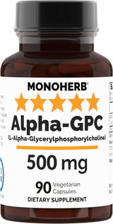 Alpha-GPC 500 mg - Cápsulas Veganas para Apoyo Cerebral