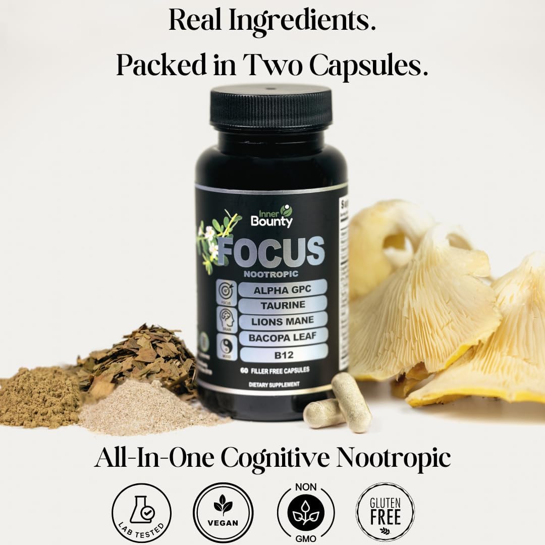 Suplemento Nootrópico Focus 14-en-1 con Lions Mane y Alpha GPC