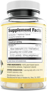 Suplemento de SOD, Nature Restore, 4000 IU, 90 Cápsulas
