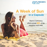 Vitamin D3 50,000 IU Puregen Labs, 100 Cápsulas Vegetales