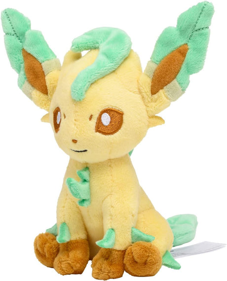 Pokémon Center: Peluche Leafeon Sitting Cuties, 6 pulgadas