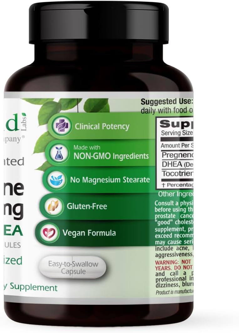 Suplemento EMERALD LABS Pregnenolona 50mg y DHEA 25mg