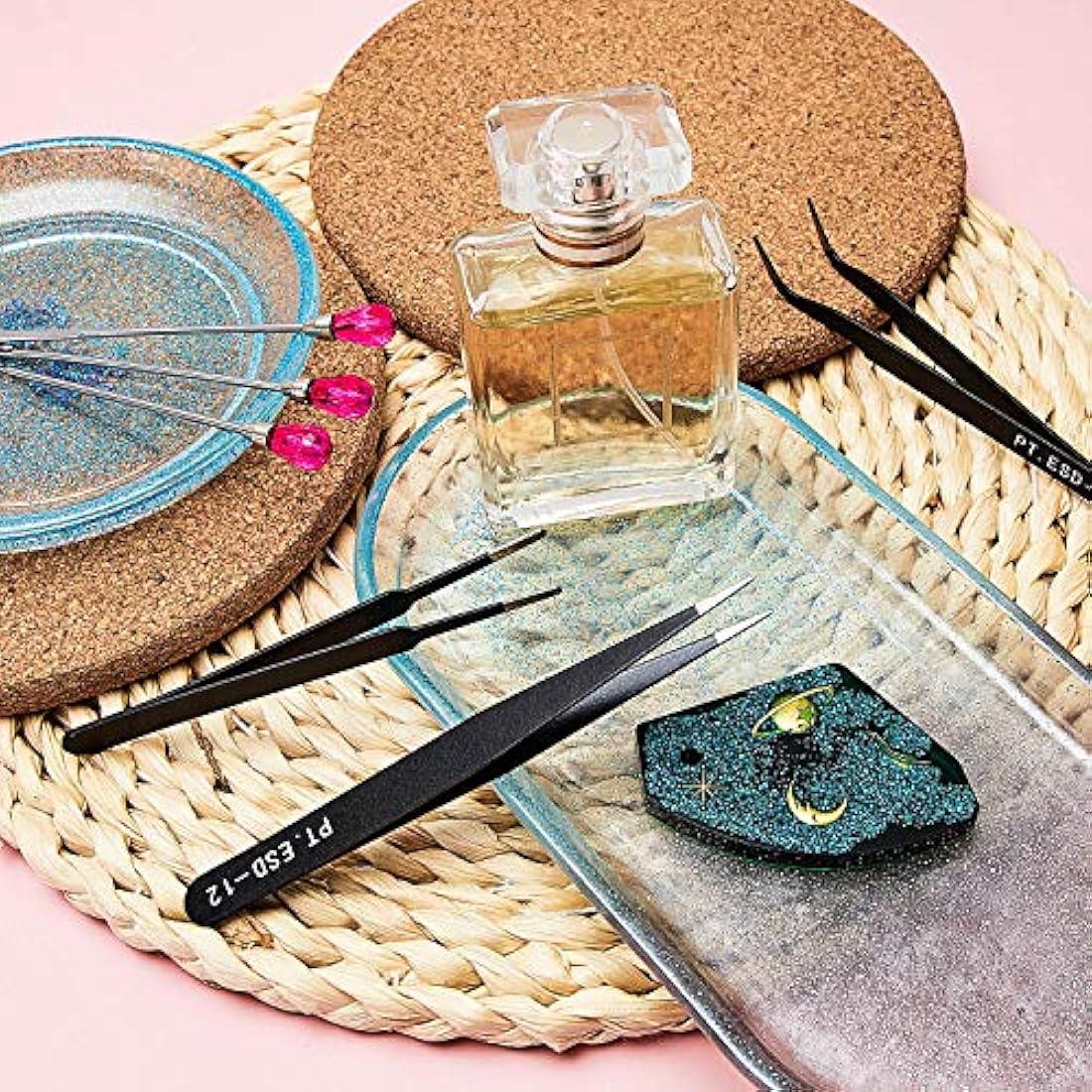 Juego de 9 herramientas para agitar agujas y cucharas para hacer joyas