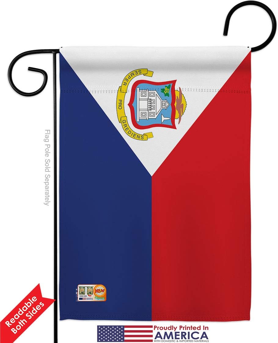 Americana Home &amp; Garden HG140223 - Banderas de San Martín de la Nacionalidad Mundial impresiones decorativas de casa vertical 28.0&nbsp;in x 40.0&nbsp;in, 13.0&nbsp;in, 18.0&nbsp;in, colección de bandera de doble cara impresa en Estados Unidos