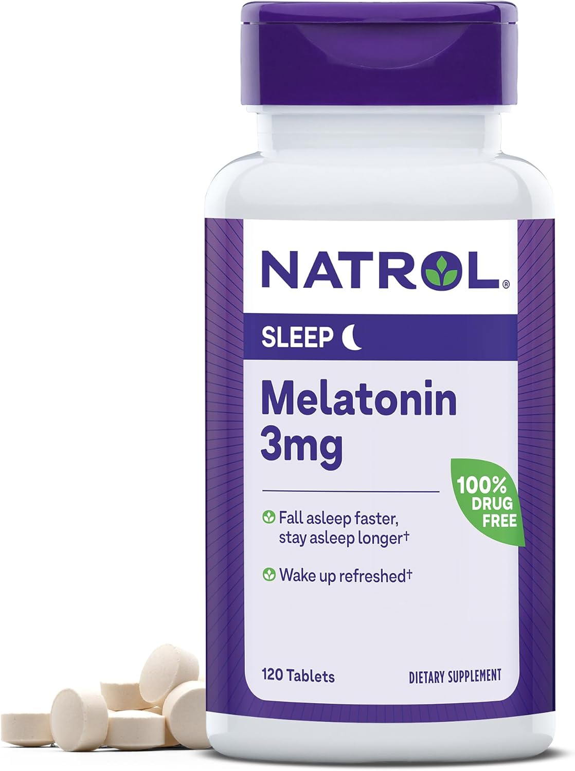 Suplemento de Melatonina 3 mg Natrol, 120 tabletas, 120 días