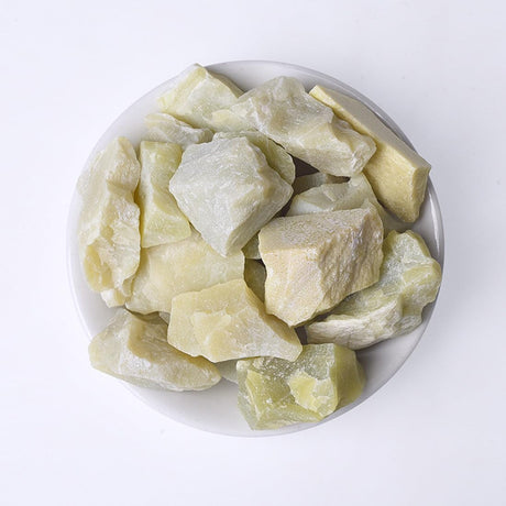 Cristales de Jade Amarillo, Grandes, Naturales, para Pulir