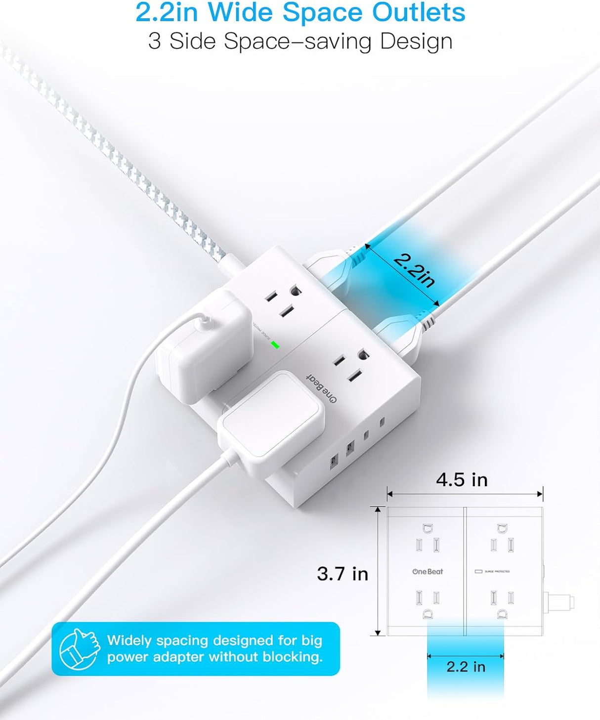 Cable protector de sobretensiones de 15 ft