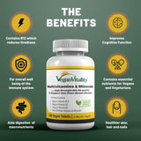 Suplemento Multivitamínicos y minerales veganos con vitamina