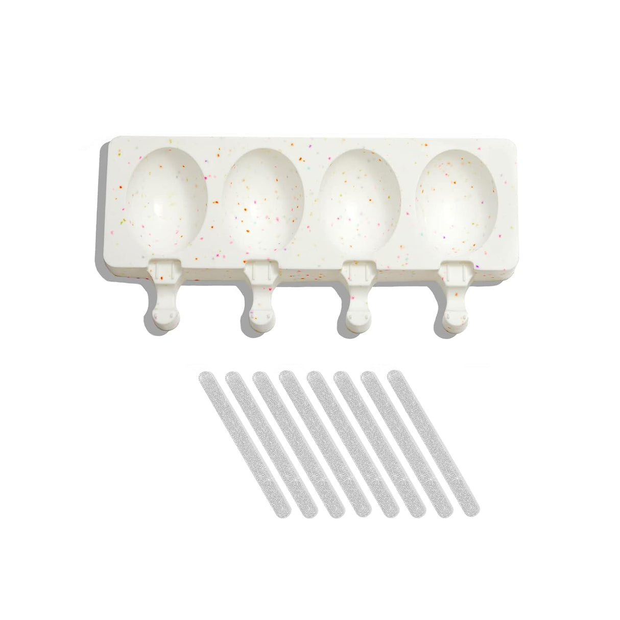 Molde de Silicona para Huevos Fancy Sprinkles, 8 Palitos Acrílicos