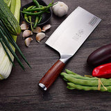 DENGJIA Cuchillo de chef chino forjado con hoja de acero