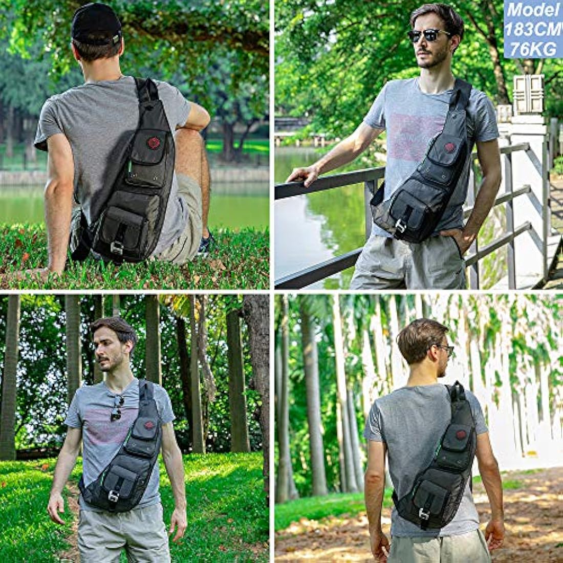 Morral cruzado para hombre