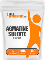 Agmatina Sulfato en Polvo de BulkSupplements, 1g por porción, 100g