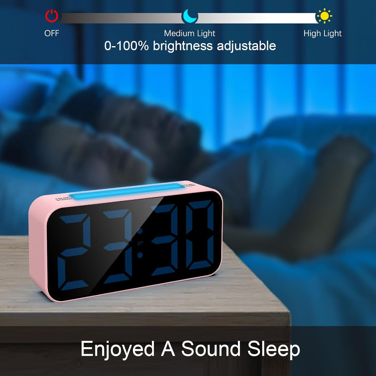 Despertadores Ruidosos Digitales con Luz Nocturna y Doble Alarma