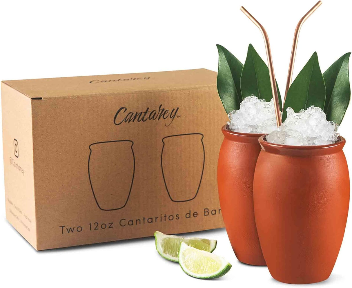 Tazas de Barro para Tequila y Margaritas, Set de 2