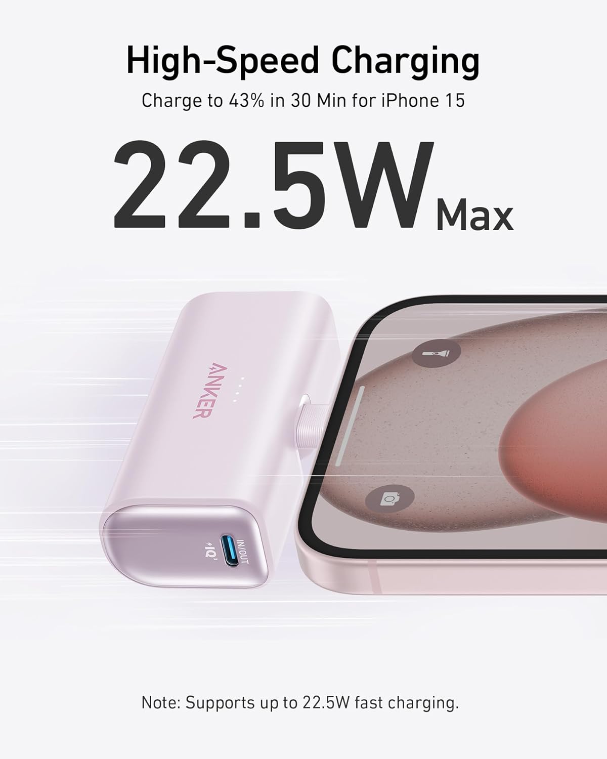 Cargador portátil de 5.000 mAh de 22,5 W Anker