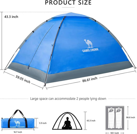 Tienda CAMEL CROWN Carpa de Camping 2/3/4/5 Personas, Ligera