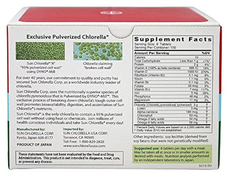 Sun Chlorella A comprimidos - 500 mg - 600 comprimidos
