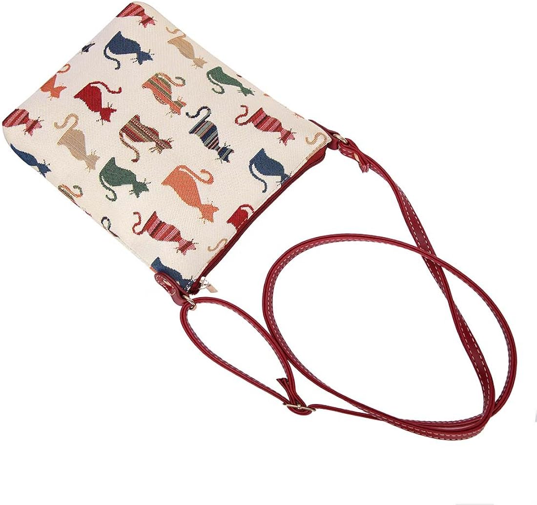 Bolsa Signare cruzada con tapiz de gato