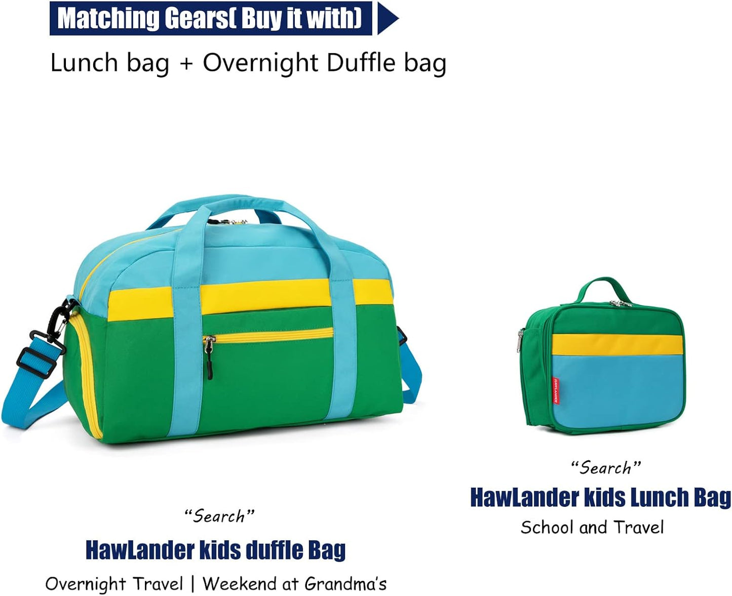 Morral o Mochila escolar para niños pequeños verde HawLander