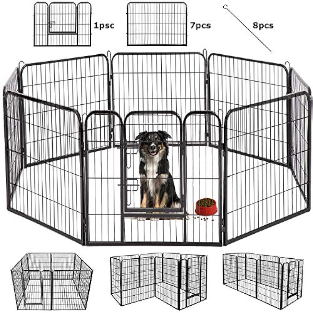 jaula para perros extra grande resistente 16/8 paneles