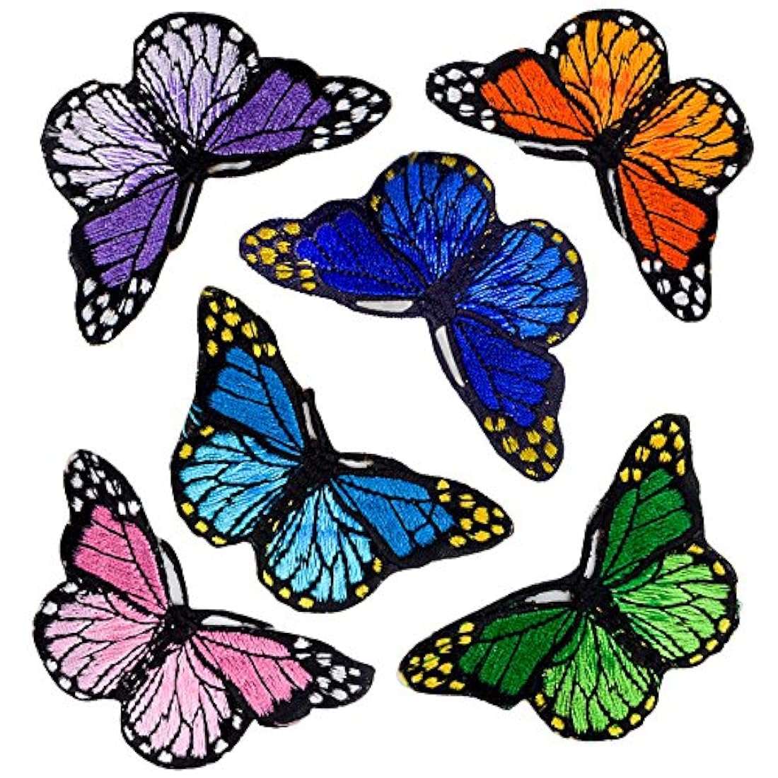 Coopay, 15 parches bordados de Flores y Mariposas