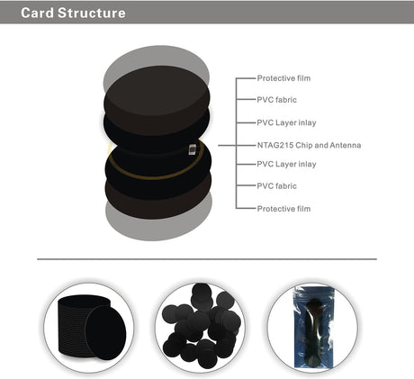 10 tarjetas NFC NFC NFC215 NTAG215 etiquetas de monedas etiquetas