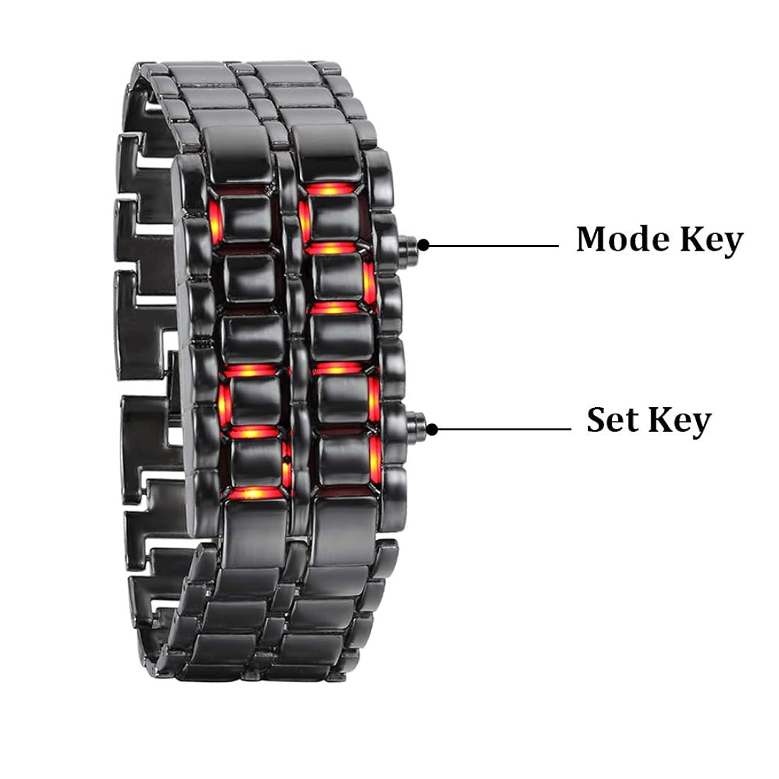 Reloj de pulsera para hombre Moda Novedad Lava Rojo Azul LED