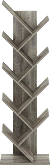 Estantería estilo árbol, 9 niveles, madera de roble francés