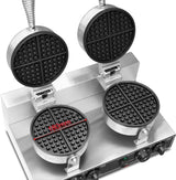 Máquina de Waffles Doble 110V 2600W - Acero Inoxidable