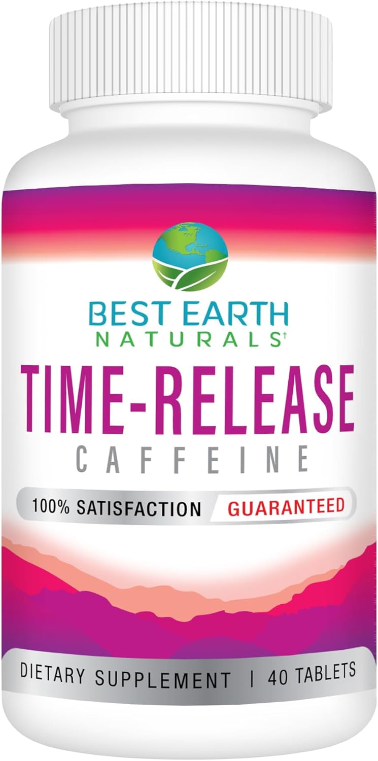 Café Time Release Best Earth Naturals con L-Tirosina 40 Cápsulas