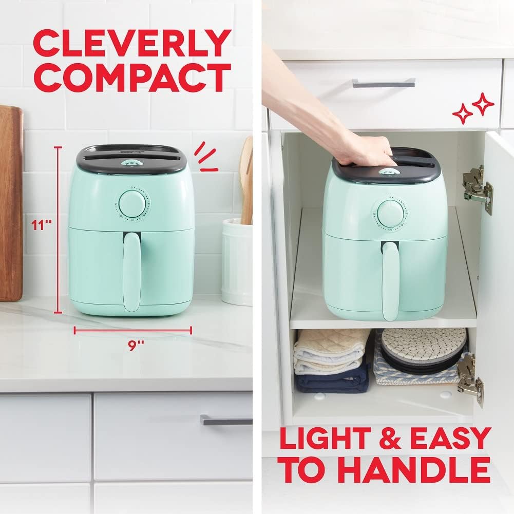 Freidora de aire DASH Tasti-Crisp 2.6 Qt, compacta, 1000W