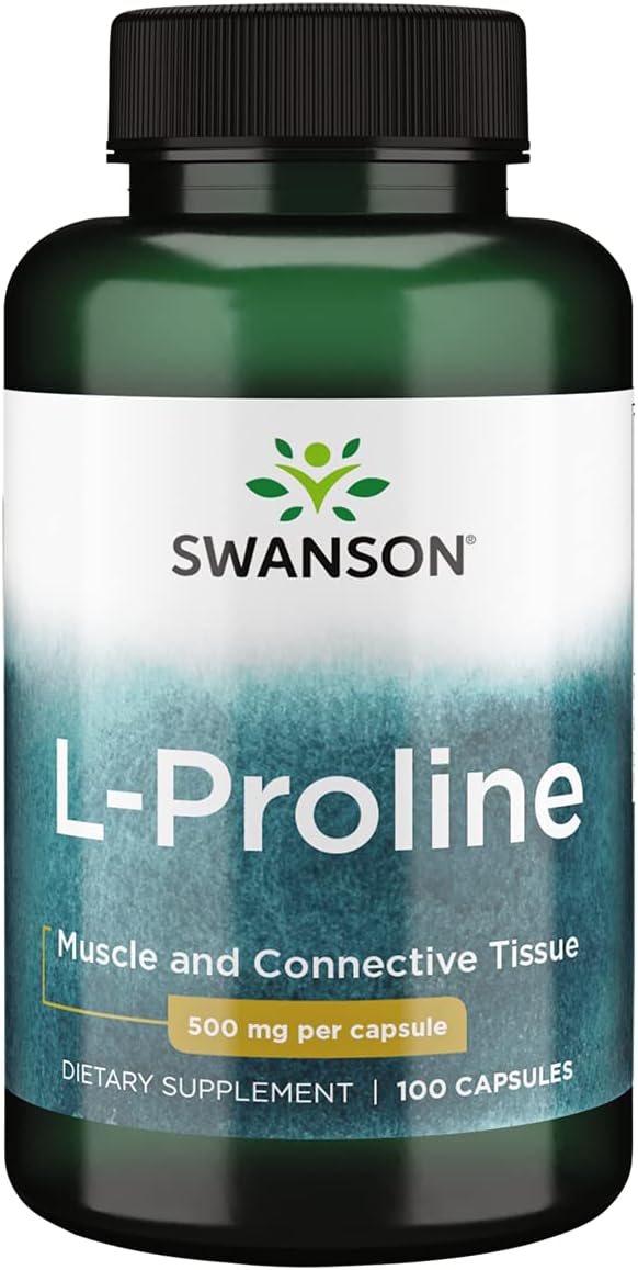Suplemento Swanson Aminoácido L-Prolina Colágeno Tejido