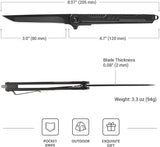 Cuchillo de bolsillo EDC para hombre de acero inoxidable