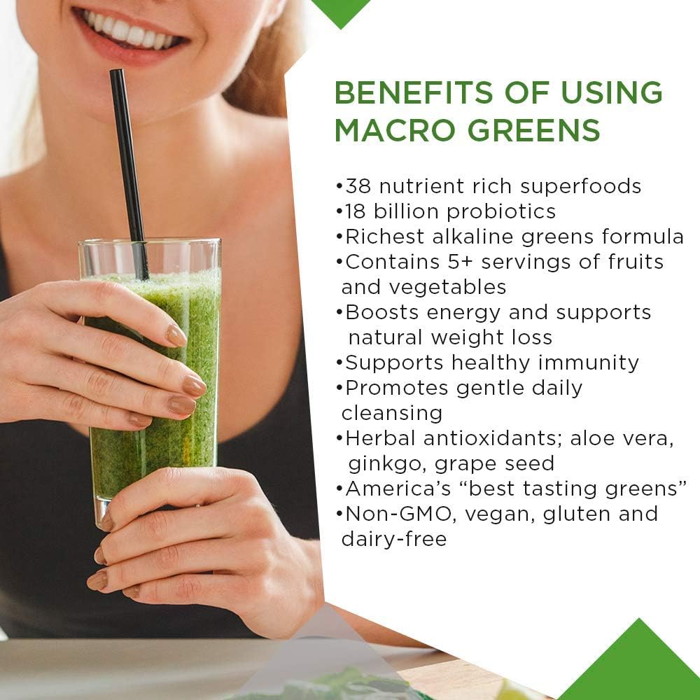 MacroLife Naturals Macro Greens: Superalimento 10oz (30 Serv.)