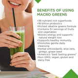 MacroLife Naturals Macro Greens: Superalimento 10oz (30 Serv.)