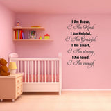 Vinilos Decorativos I Am Brave - Frases Positivas para Hogar