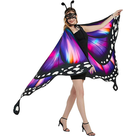 Disfraz de mariposa capa de ala para mujeres talla única