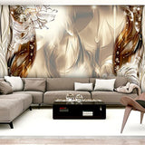 Mural de pared tipo lirios (490x280cm/193x110autoadhesivo)